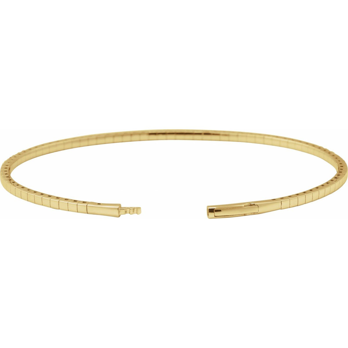 1 CTW Lab-Grown Diamond Flexible Bangle 7" Bracelet