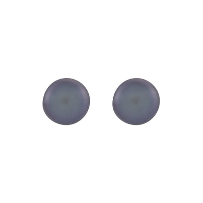 4- Cultured Black Freshwater Button Pearl Earrings