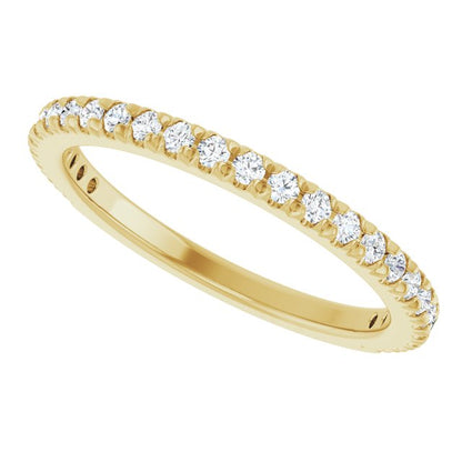 1/3 CTW Lab-Grown Diamond French-Set Anniversary Band, 2.4 x 1.9 mm