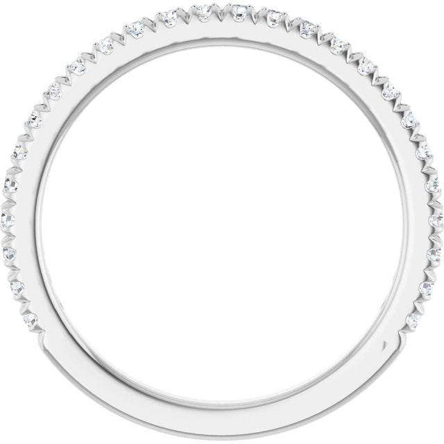 1/3 CTW Natural Diamond French-Set Anniversary Band, 2 x 1.9 mm
