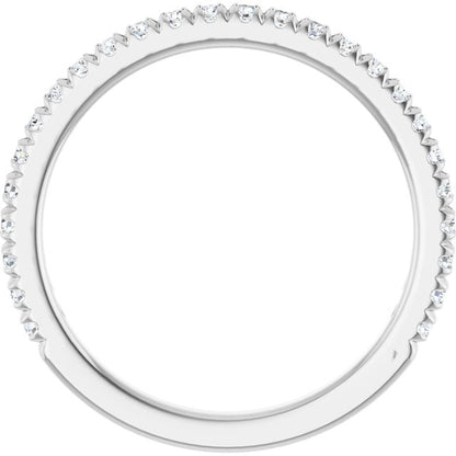 1/3 CTW Natural Diamond French-Set Anniversary Band, 2 x 1.9 mm