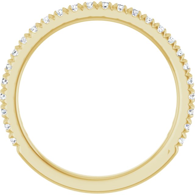 1/3 CTW Lab-Grown Diamond French-Set Anniversary Band, 2.4 x 1.9 mm