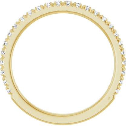 1/3 CTW Lab-Grown Diamond French-Set Anniversary Band, 2.4 x 1.9 mm