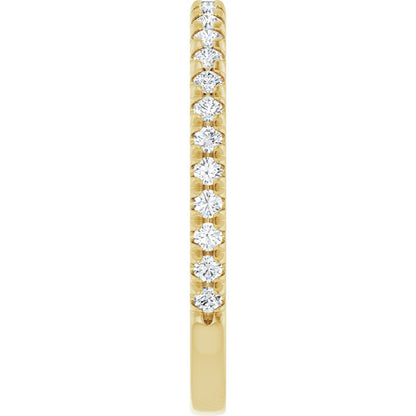 1/3 CTW Lab-Grown Diamond French-Set Anniversary Band, 2.4 x 1.9 mm