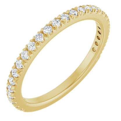 1/3 CTW Lab-Grown Diamond French-Set Anniversary Band, 2.4 x 1.9 mm
