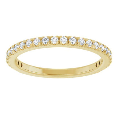 1/3 CTW Lab-Grown Diamond French-Set Anniversary Band, 2.4 x 1.9 mm