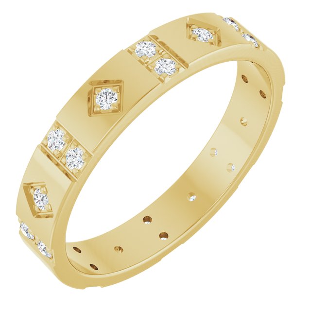 1/4 CTW Natural Diamond Mens Accented Band