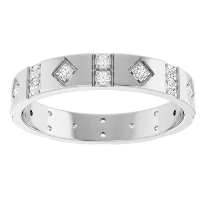 1/4 CTW Natural Diamond Mens Accented Band