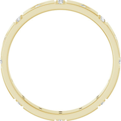 1/4 CTW Lab-Grown Diamond Mens Accented Band
