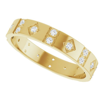 1/3 CTW Lab-Grown Diamond Mens Accented Band