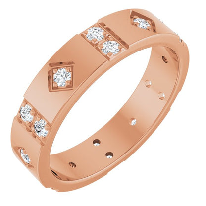 5/8 CTW Lab-Grown Diamond Mens Accented Band