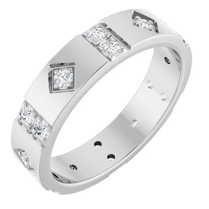 1/2 CTW Lab-Grown Diamond Mens Accented Band