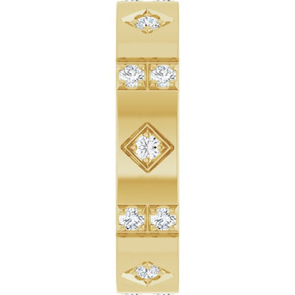 5/8 CTW Lab-Grown Diamond Mens Accented Band