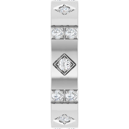1/2 CTW Lab-Grown Diamond Mens Accented Band