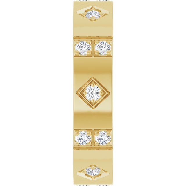 3/8 CTW Natural Diamond Mens Accented Band