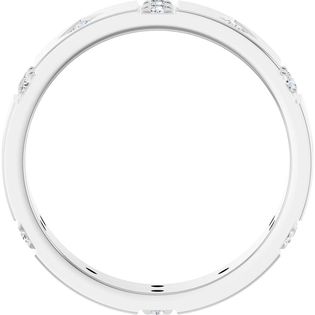 3/8 CTW Natural Diamond Mens Accented Band