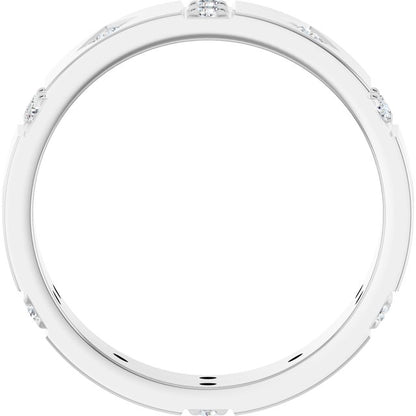 3/8 CTW Natural Diamond Mens Accented Band
