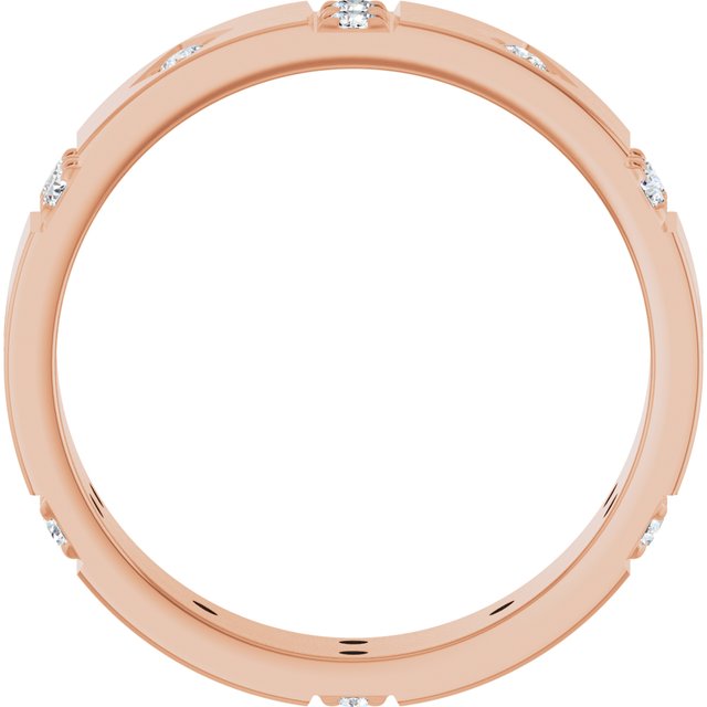 3/8 CTW Natural Diamond Mens Accented Band