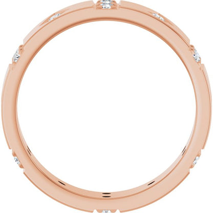 3/8 CTW Natural Diamond Mens Accented Band