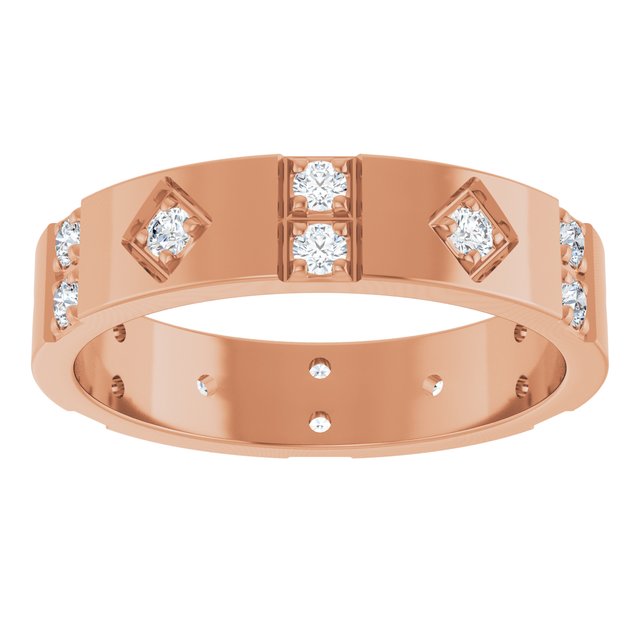 1/2 CTW Lab-Grown Diamond Mens Accented Band