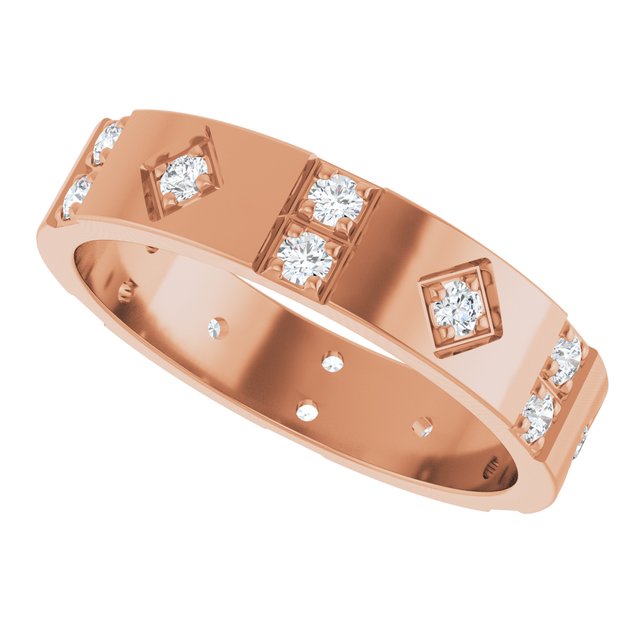3/8 CTW Natural Diamond Mens Accented Band