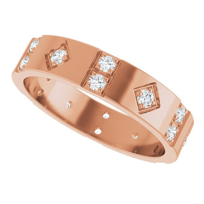 1/2 CTW Lab-Grown Diamond Mens Accented Band