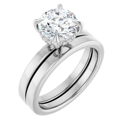 2 CTW Lab-Grown Diamond Engagement Ring, 7.99 mm