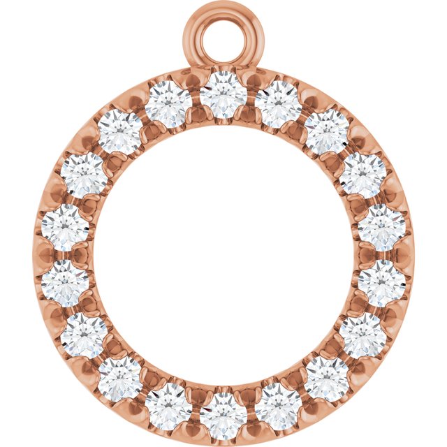 1/4 CTW Lab-Grown Diamond Circle Dangle, 12 mm x 14 mm