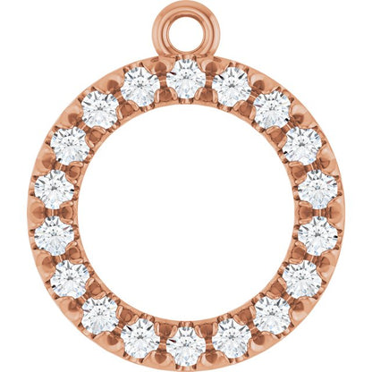1/4 CTW Lab-Grown Diamond Circle Dangle, 12 mm x 14 mm