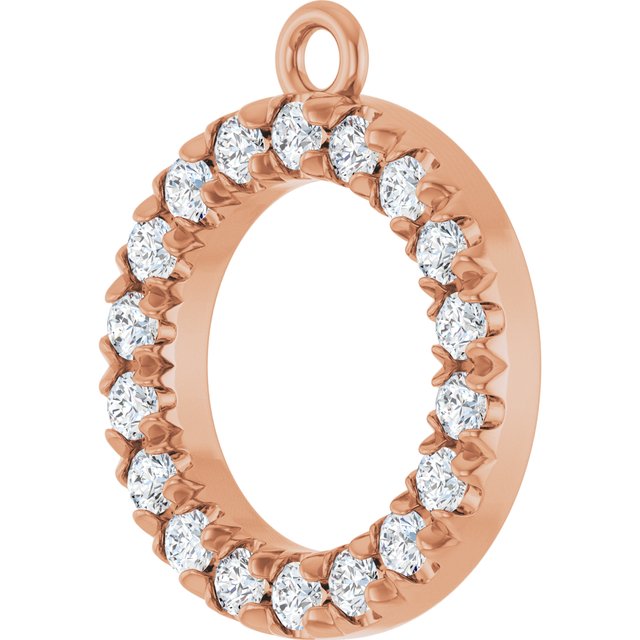 1/4 CTW Lab-Grown Diamond Circle Dangle, 12 mm x 14 mm