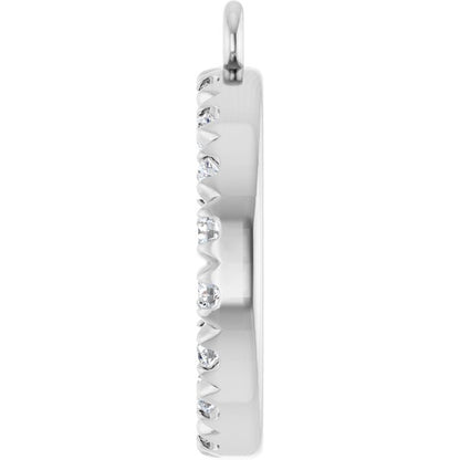 1/4 CTW Natural Diamond Circle Dangle, 12 mm x 14 mm