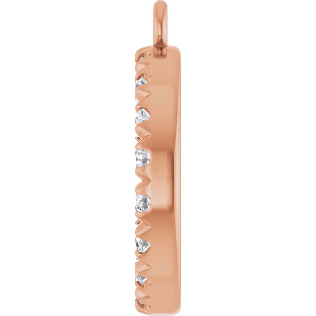 1/4 CTW Natural Diamond Circle Dangle, 12 mm x 14 mm