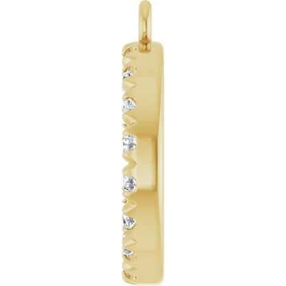 1/4 CTW Natural Diamond Circle Dangle, 12 mm x 14 mm