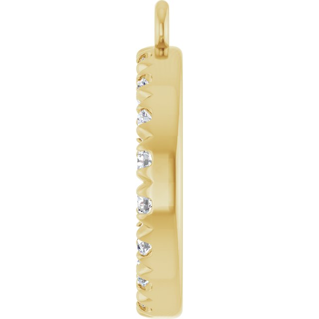 1/4 CTW Lab-Grown Diamond Circle Dangle, 12 mm x 14 mm