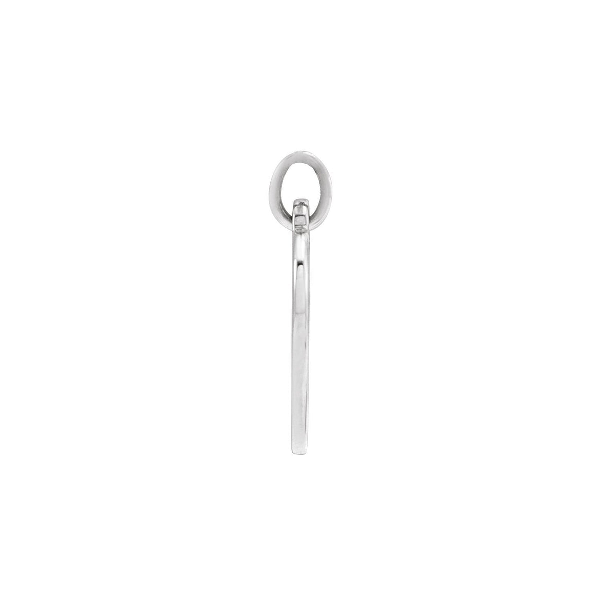 14K White Gold Engravable Floral Heart Pendant