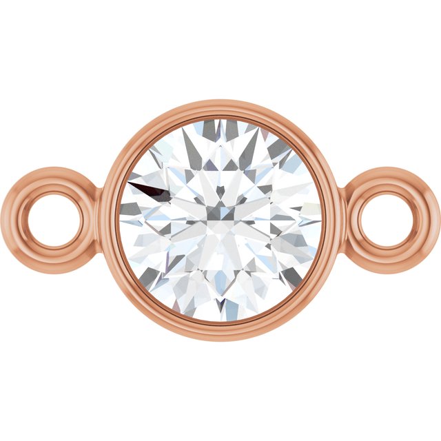 1/4 CT Lab-Grown Diamond Bezel-Set Link, 4.7 mm x 8.5 mm