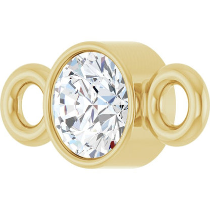 .07 CT Natural Diamond Link, 3.2 mm x 7 mm