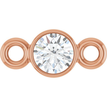 .07 CT Natural Diamond Link, 3.2 mm x 7 mm