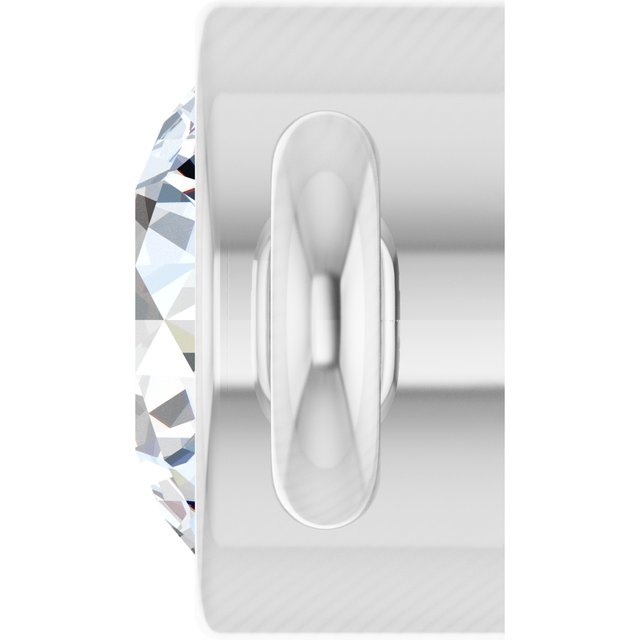 Platinum .07 CT Natural Diamond Bezel-Set Link
