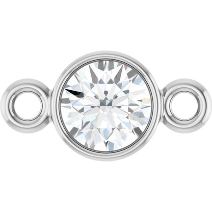 1/6 CT Lab-Grown Diamond Bezel-Set Link, 4.2 mm x 8 mm