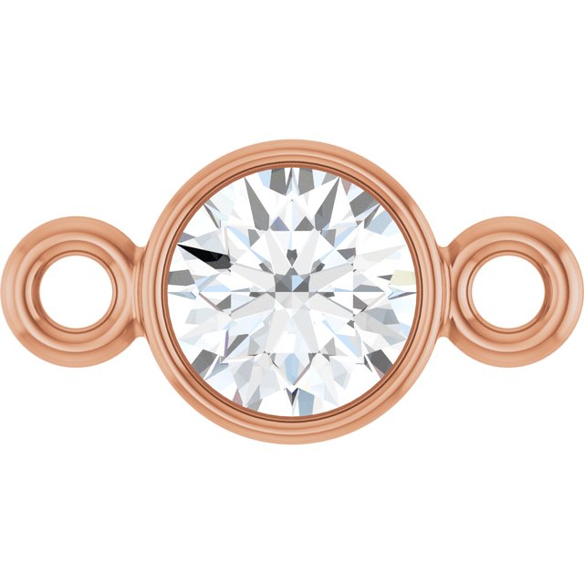 1/6 CT Lab-Grown Diamond Bezel-Set Link, 4.2 mm x 8 mm
