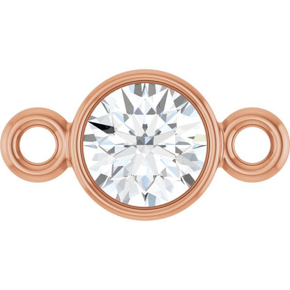 1/6 CT Lab-Grown Diamond Bezel-Set Link, 4.2 mm x 8 mm