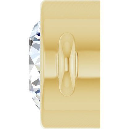 1/6 CT Lab-Grown Diamond Bezel-Set Link, 4.2 mm x 8 mm
