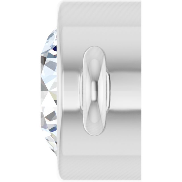1/6 CT Lab-Grown Diamond Bezel-Set Link, 4.2 mm x 8 mm