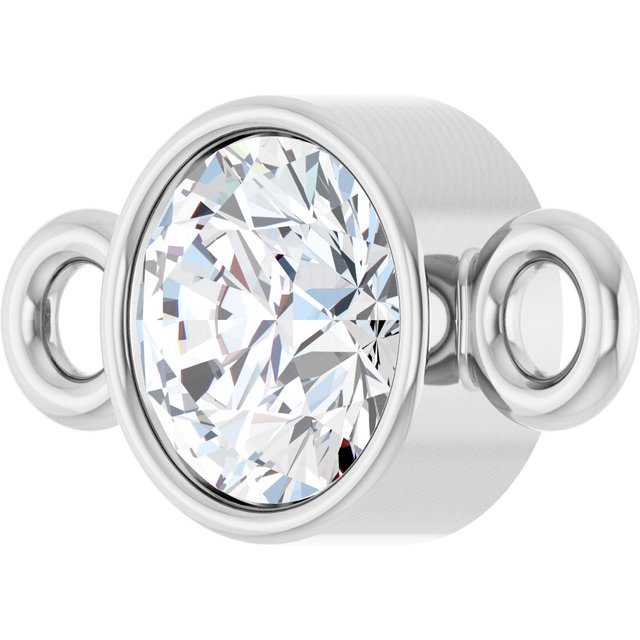 Platinum 1/6 CT Natural Diamond Bezel-Set Link