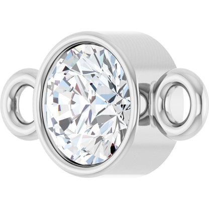 1/6 CT Lab-Grown Diamond Bezel-Set Link, 4.2 mm x 8 mm