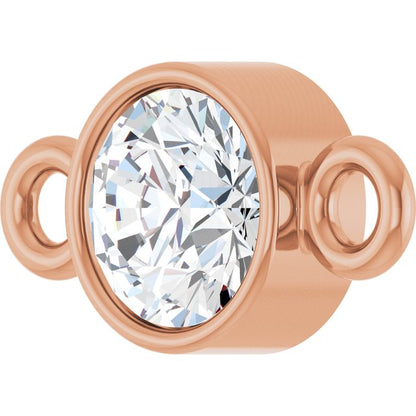 1/6 CT Natural Diamond Link, 4.2 mm x 8 mm