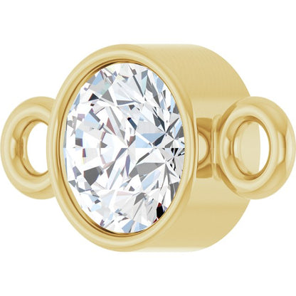 1/6 CT Natural Diamond Link, 4.2 mm x 8 mm