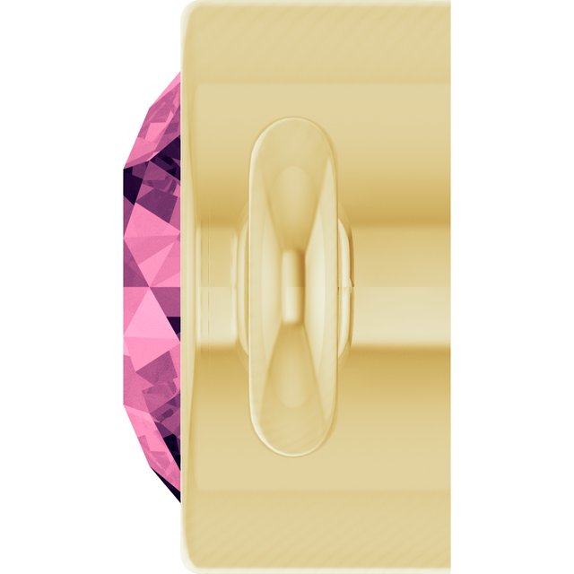 Natural Pink Tourmaline Link, 3.5 mm x 7.2 mm