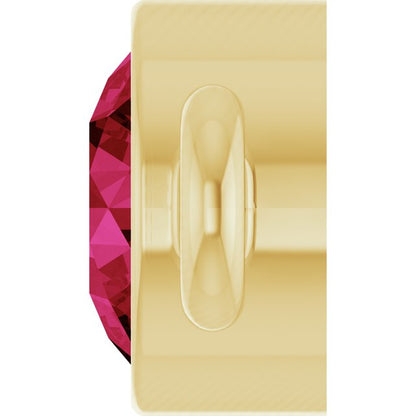 Natural Ruby Link, 3.5 mm x 7.2 mm